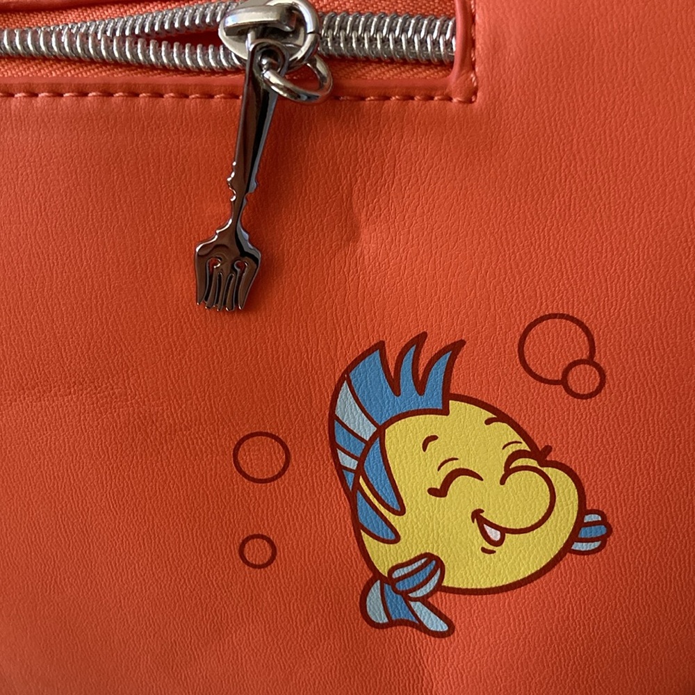 New Disney Loungefly Little Mermaid Flounder Purse - Picture 1 of 5